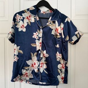 Floral Satin Pajama set